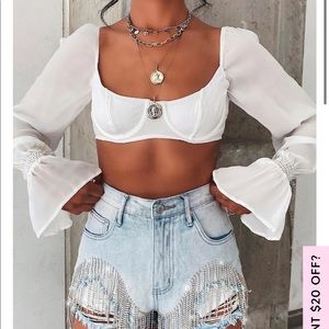 White fox boutique top